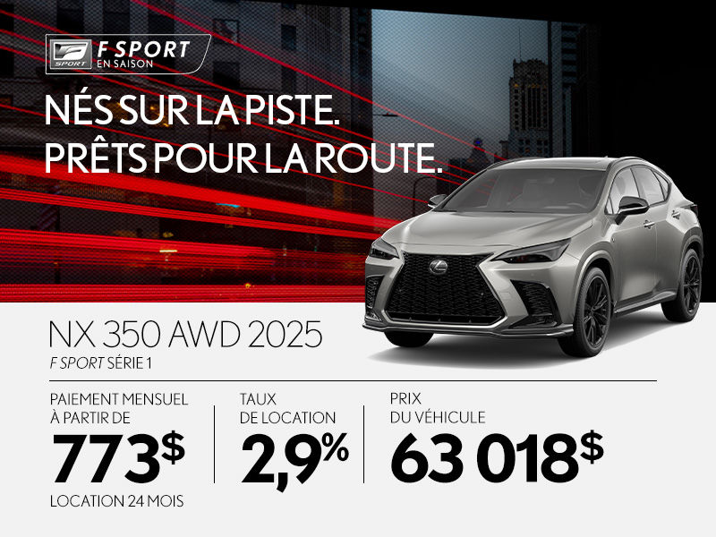 Lexus NX neuf en promotion à Montréal