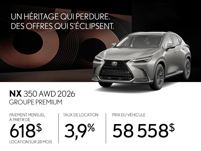 Lexus NX neuf en promotion à Montréal