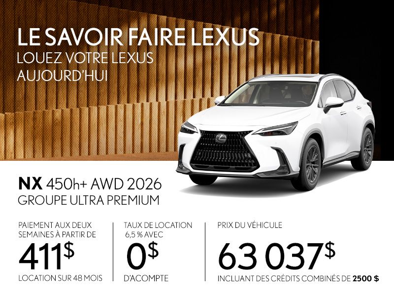 Lexus NX neuf en promotion à Montréal