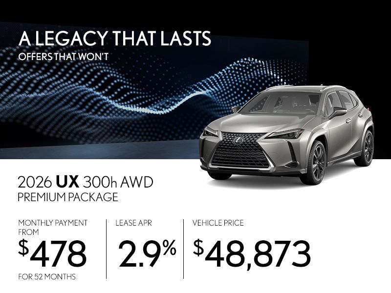 New Lexus UX 300h Promotions in Montreal