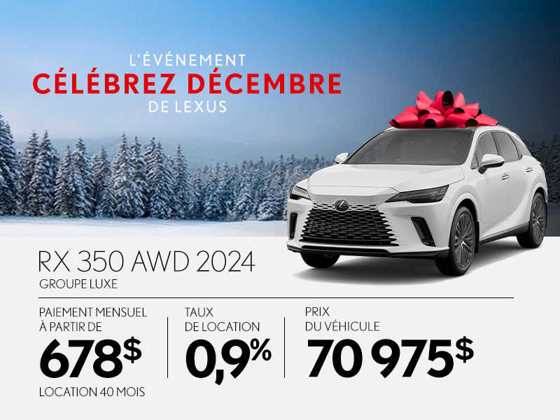 Promotion Lexus RX neuf à Montréal