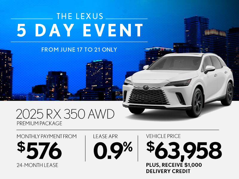 New Lexus RX Promotions in Montreal