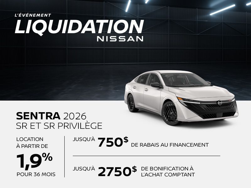 L'événement Liquidation Nissan Sentra