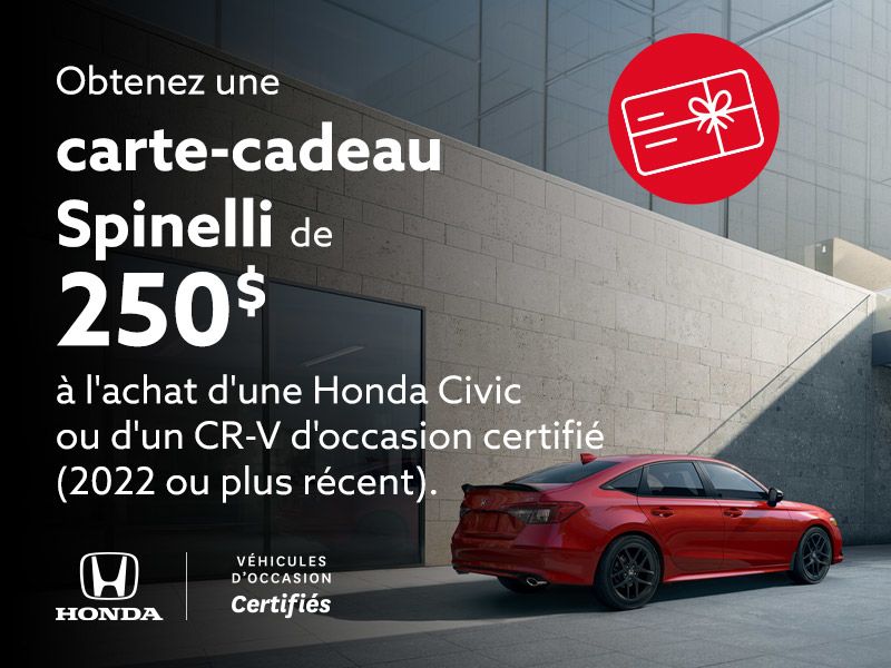 Obtenez une carte-cadeau Spinelli de 250 $
