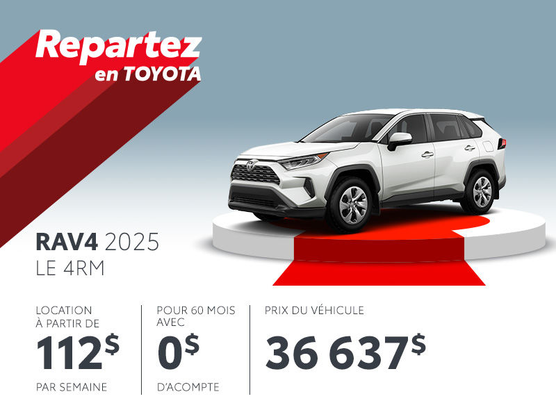 Toyota RAV4 neuf en promotion à Montréal