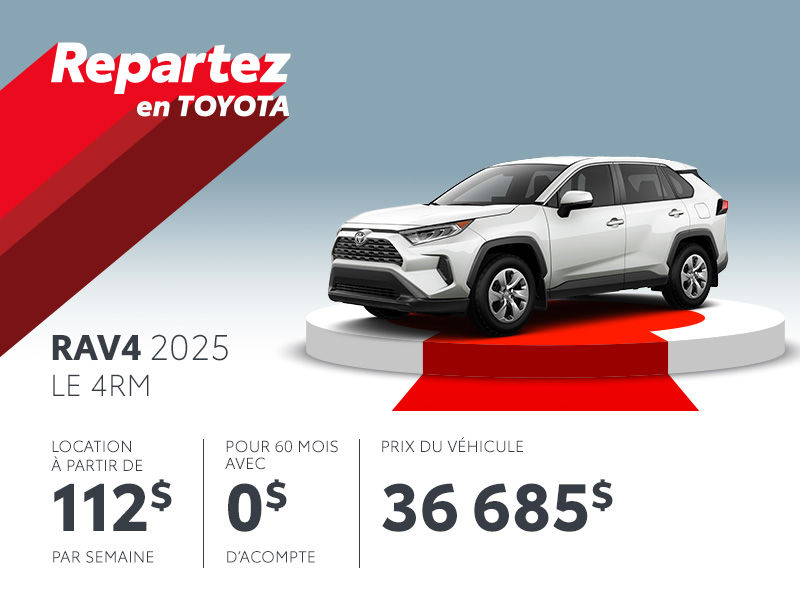 Toyota RAV4 neuf en promotion à Montréal