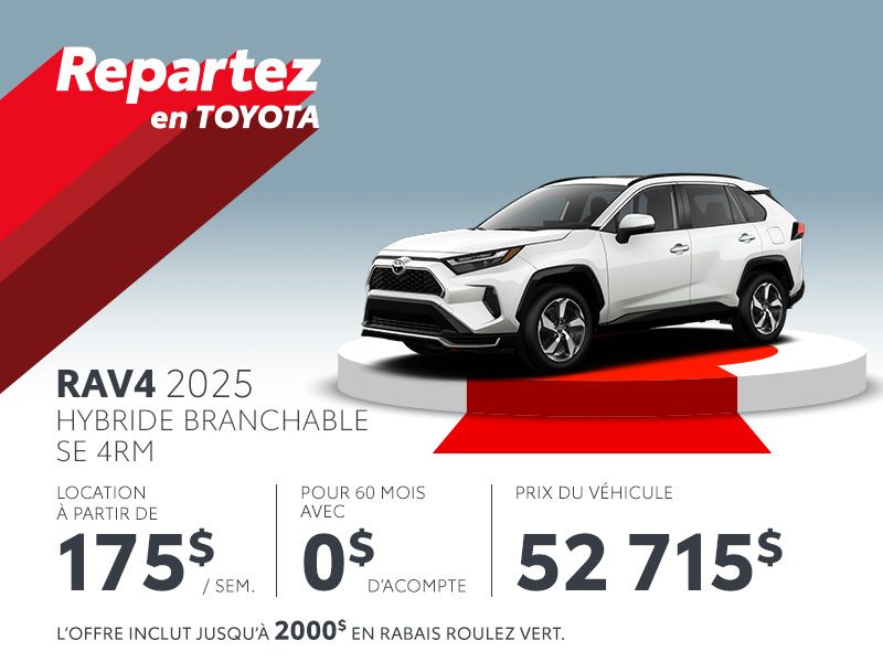 Toyota RAV4 neuf en promotion à Montréal