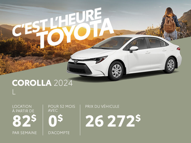 Toyota Corolla neuf en promotion  Montral