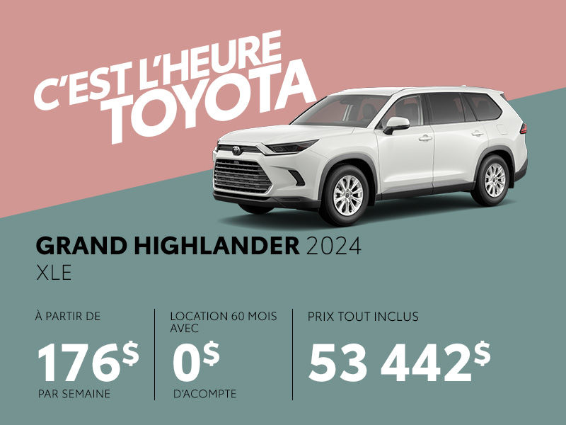 Toyota Grand Highlander neuf en promotion à Montréal