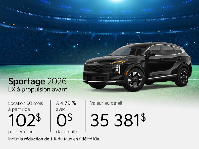 Kia Sportage neuf en promotion à Montréal