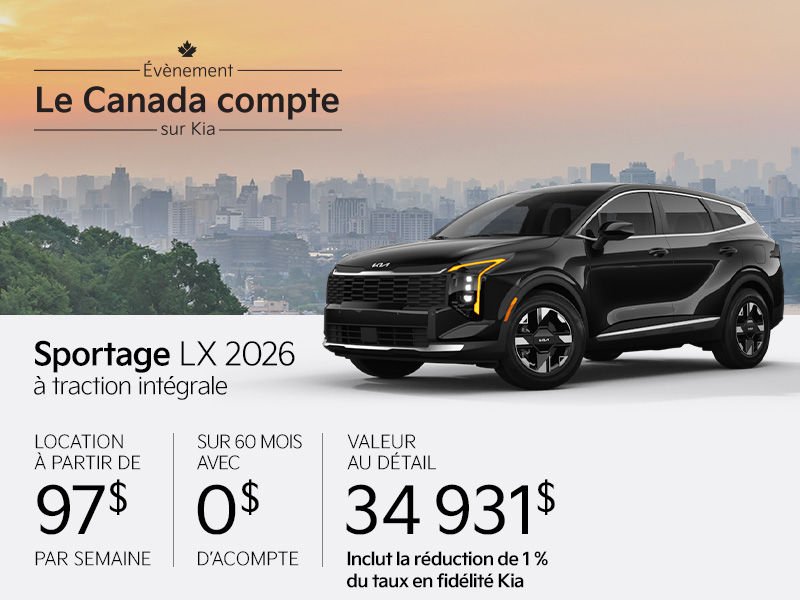 Kia Sportage neuf en promotion à Montréal