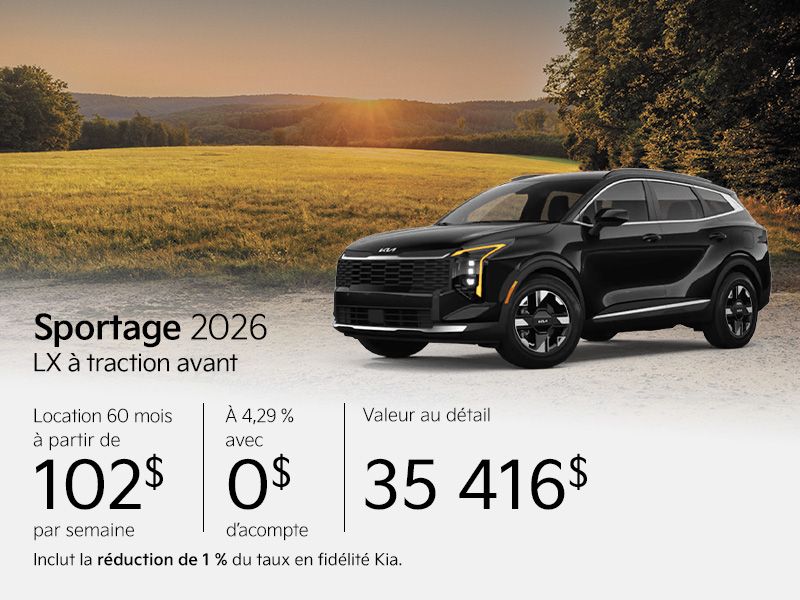 Kia Sportage neuf en promotion à Montréal