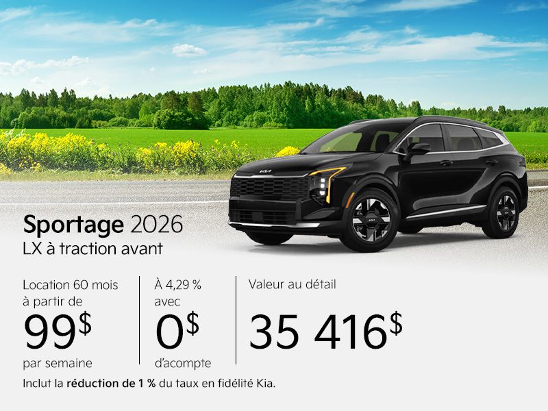 Kia Sportage neuf en promotion à Montréal