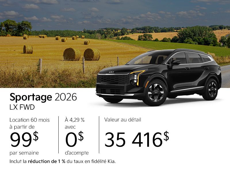 Kia Sportage neuf en promotion à Montréal
