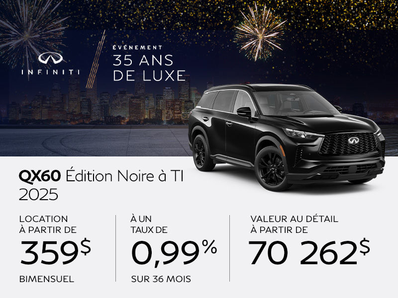 INFINITI QX60 neuf en promotion à Montréal