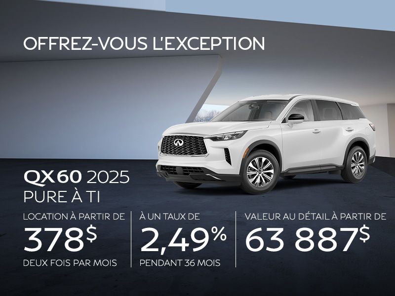 INFINITI QX60 en promotion à Montréal