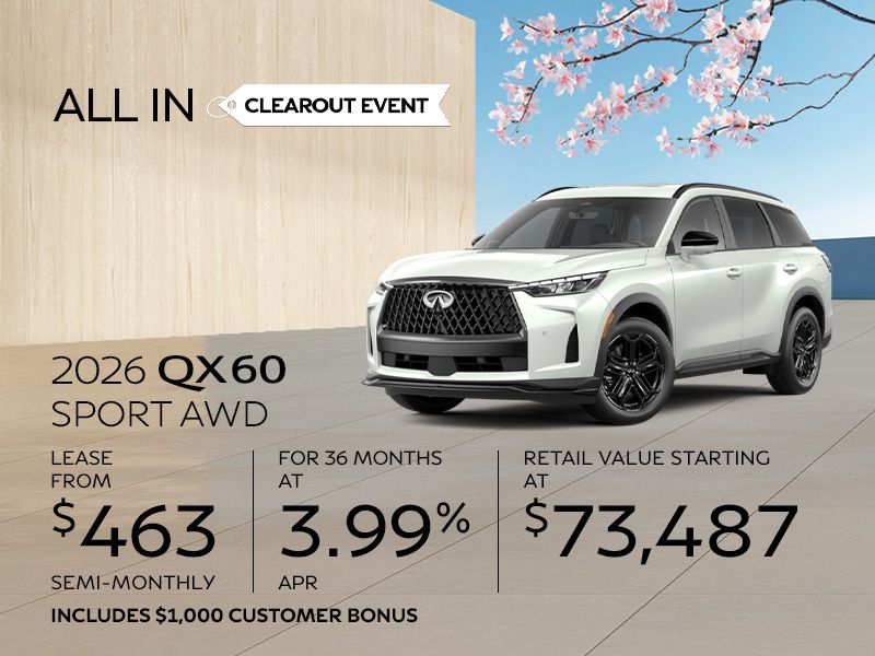 New INFINITI QX60 offers in Montreal