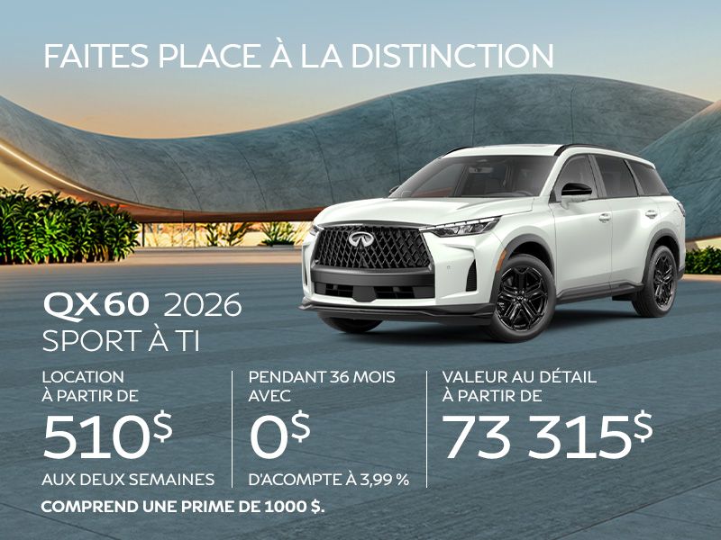 INFINITI QX60 en promotion à Montréal