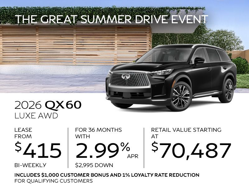 New INFINITI QX60 offers in Montreal