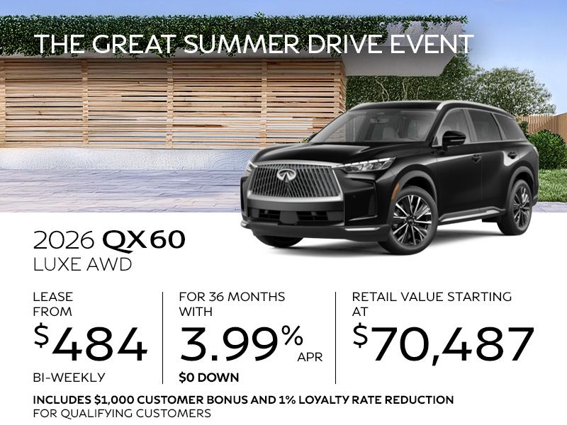 New INFINITI QX60 offers in Montreal