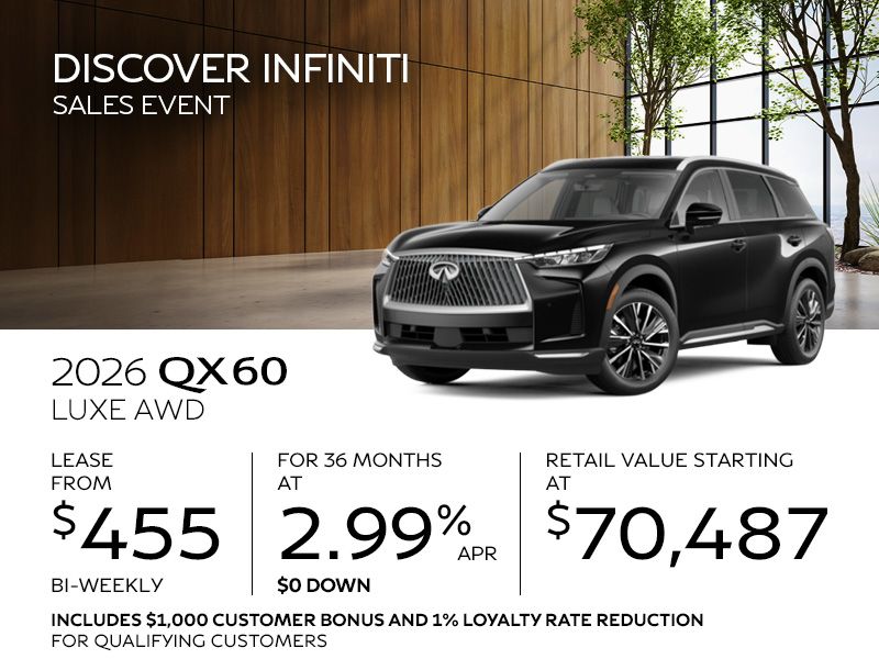 New INFINITI QX60 offers in Montreal