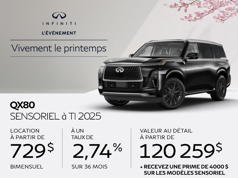 INFINITI QX80 neuf en promotion à Montréal