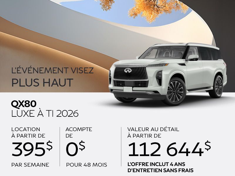 INFINITI QX80 neuf en promotion à Montréal