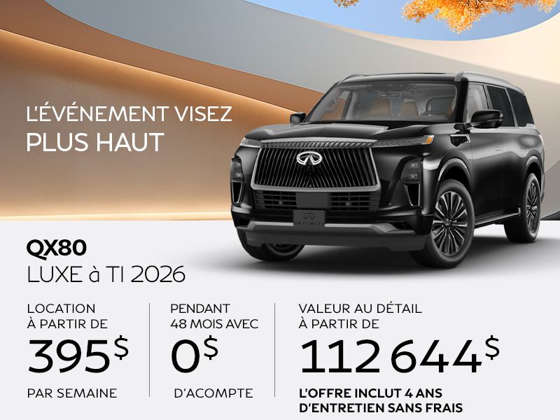 INFINITI QX80 neuf en promotion à Montréal