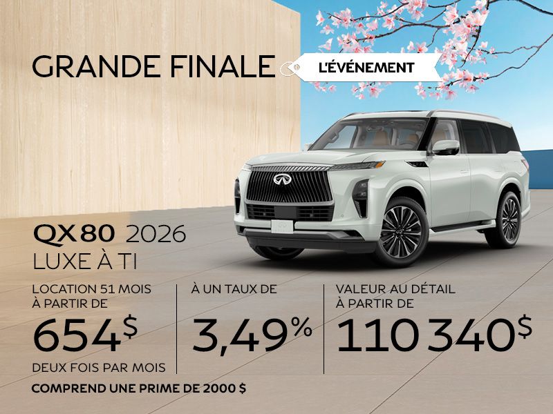 INFINITI QX80 neuf en promotion à Montréal