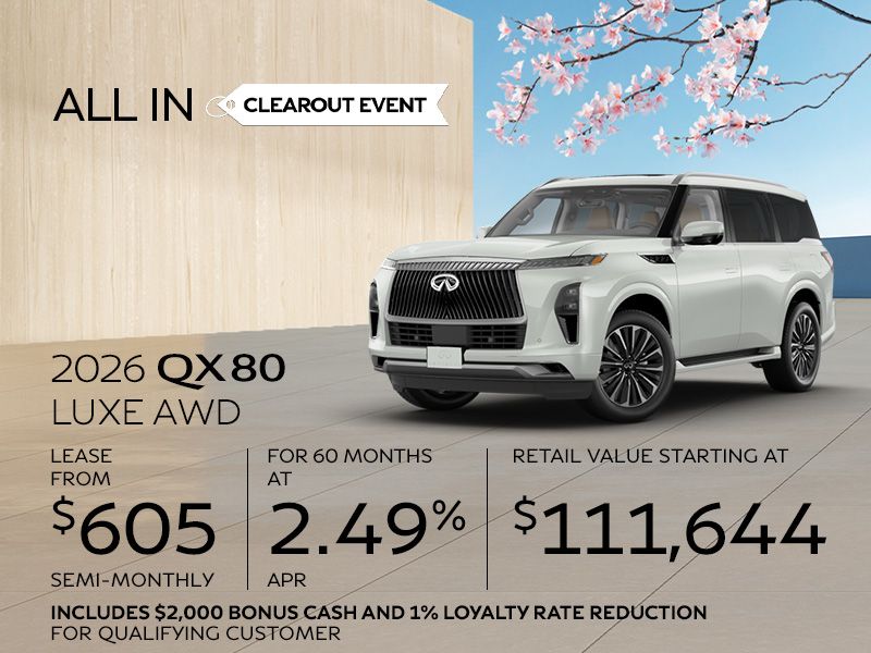 New INFINITI QX80 offers in Montreal