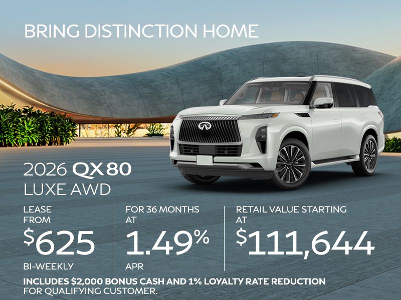 New INFINITI QX80 offers in Montreal