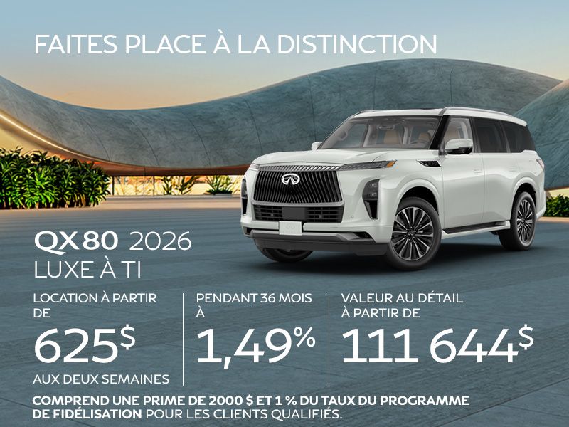 INFINITI QX80 en promotion à Montréal
