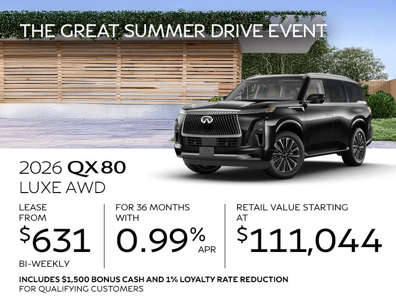 New INFINITI QX80 offers in Montreal