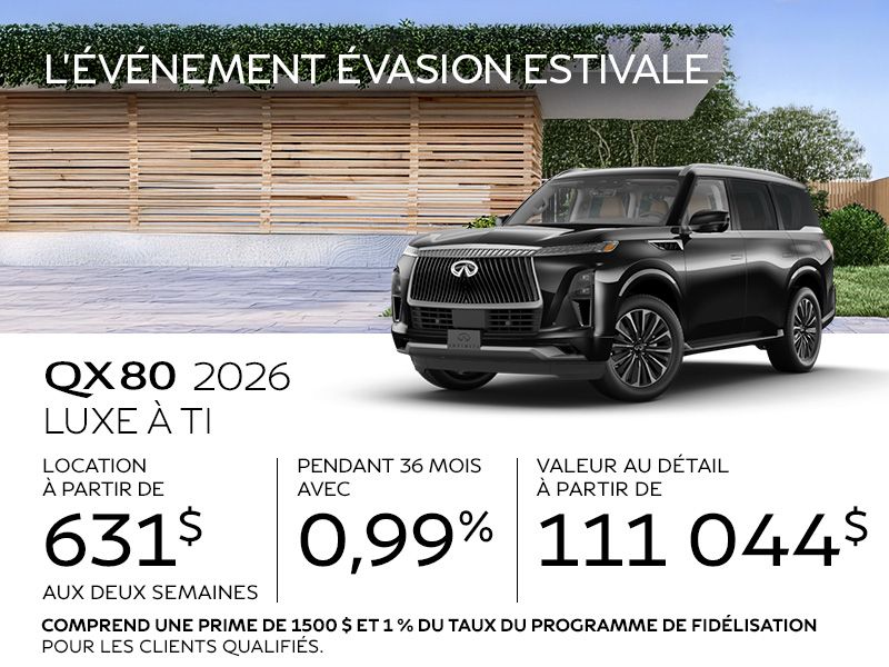 INFINITI QX80 en promotion à Montréal