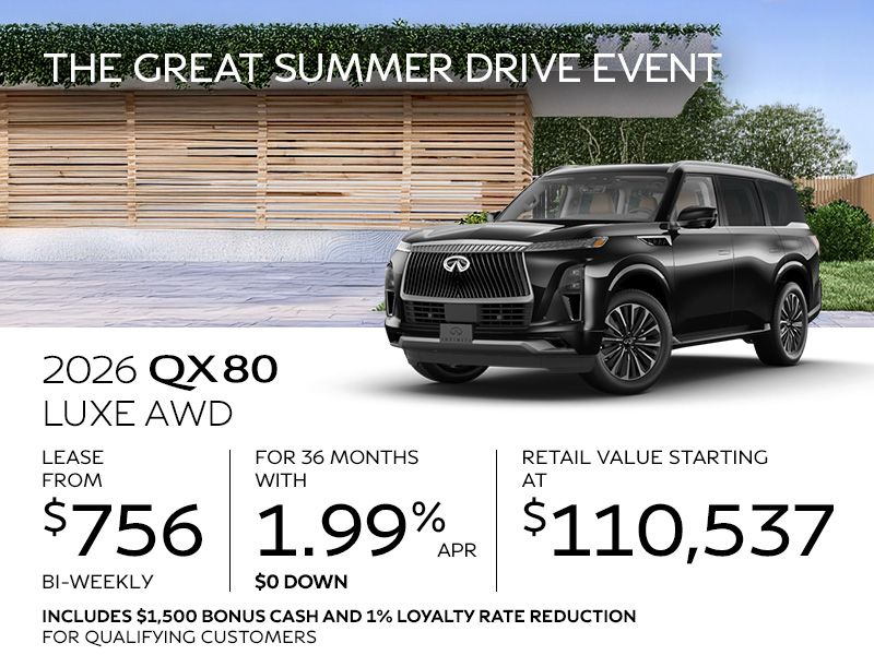 New INFINITI QX80 offers in Montreal