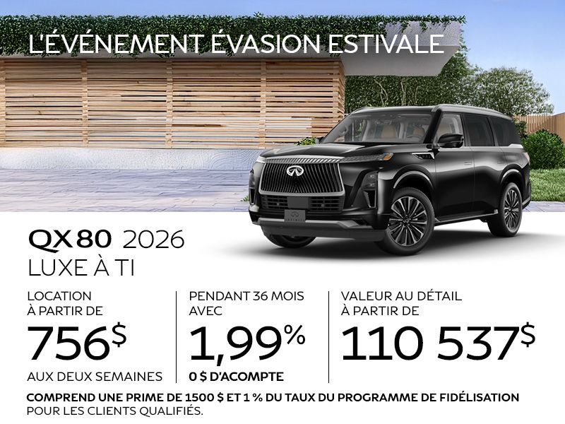 INFINITI QX80 en promotion à Montréal