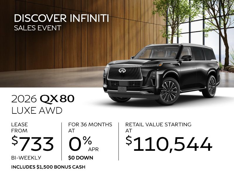 New INFINITI QX80 offers in Montreal