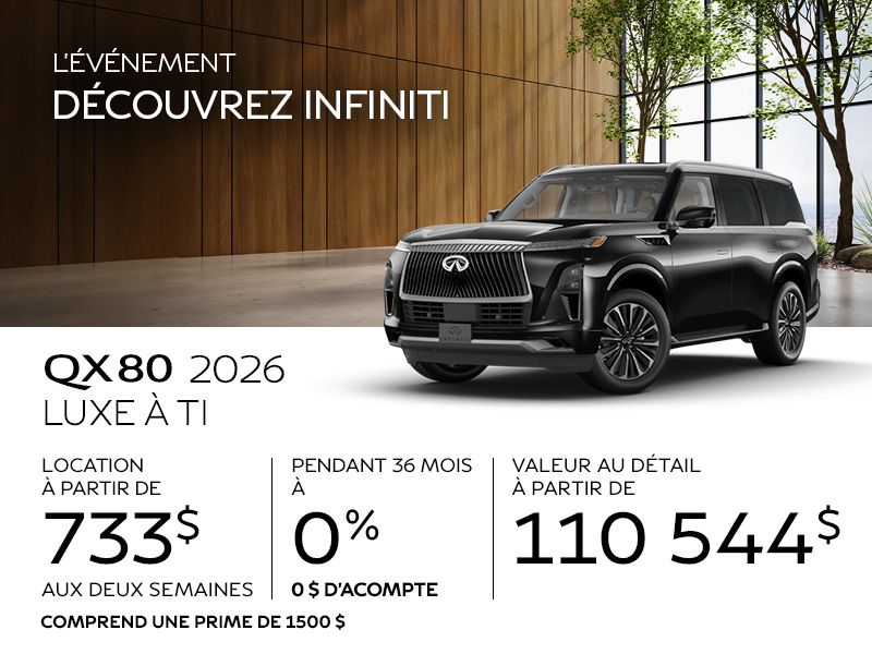 INFINITI QX80 en promotion à Montréal