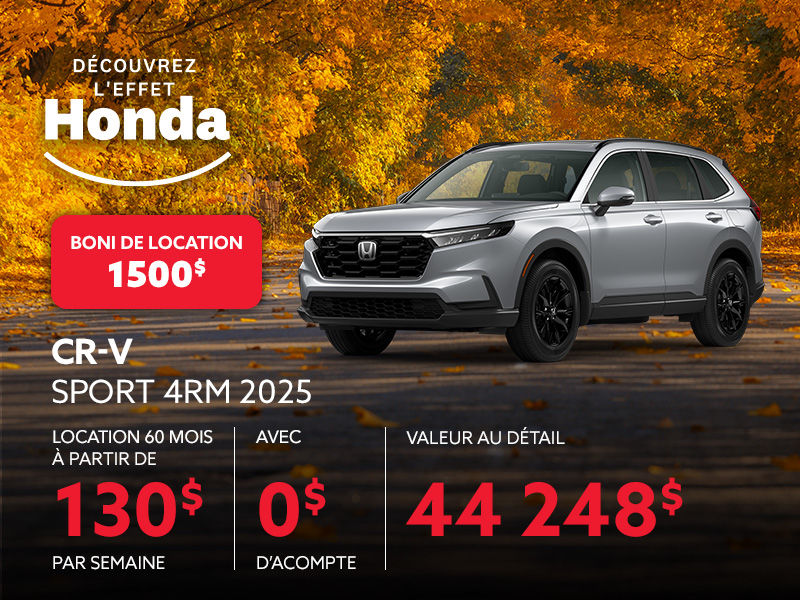 Honda CR-V neuf en promotion à Montréal