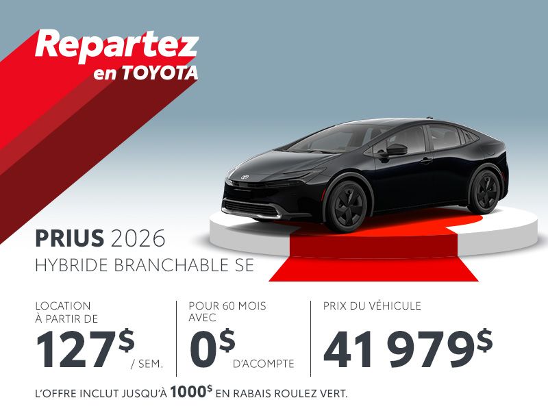 Toyota Prius neuf en Promotion à Montréal