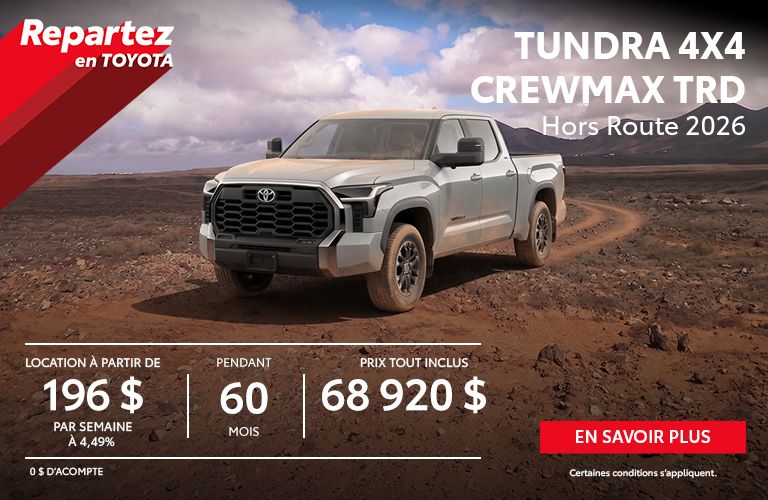 Toyota Tundra 4X4 CrewMax TRD Hors Route 2026