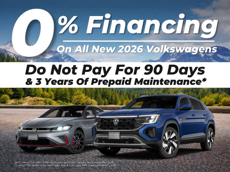 May - 0% On All New VWs