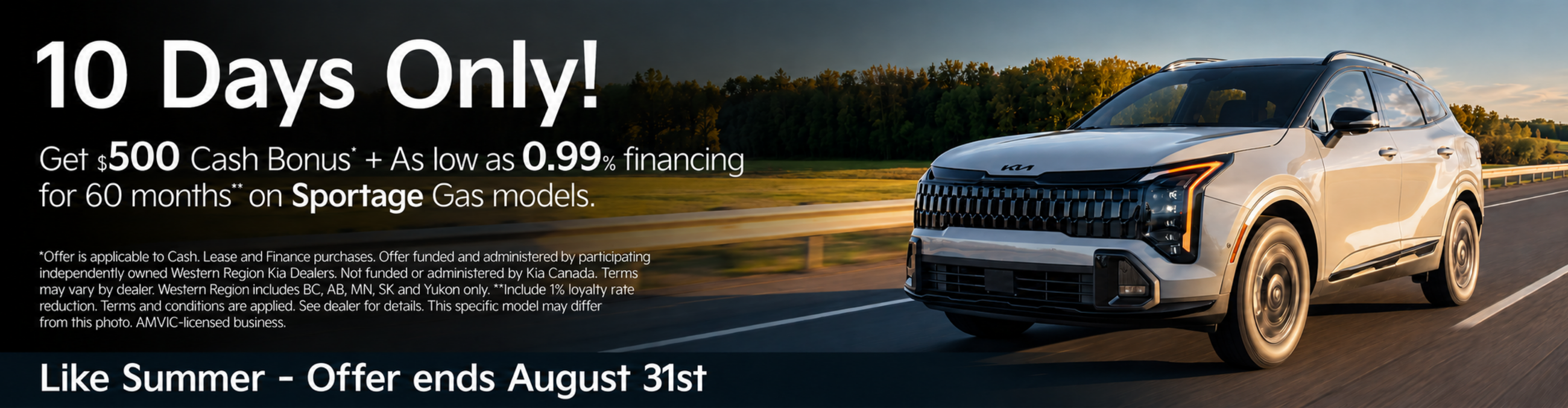 Aug - 10 Day Sportage Sale