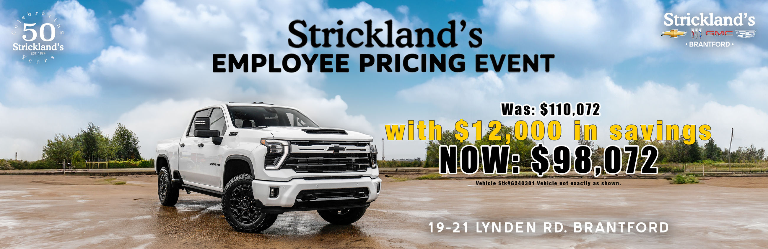 Employee Pricing Silverado 2500 HD Stk: G240381