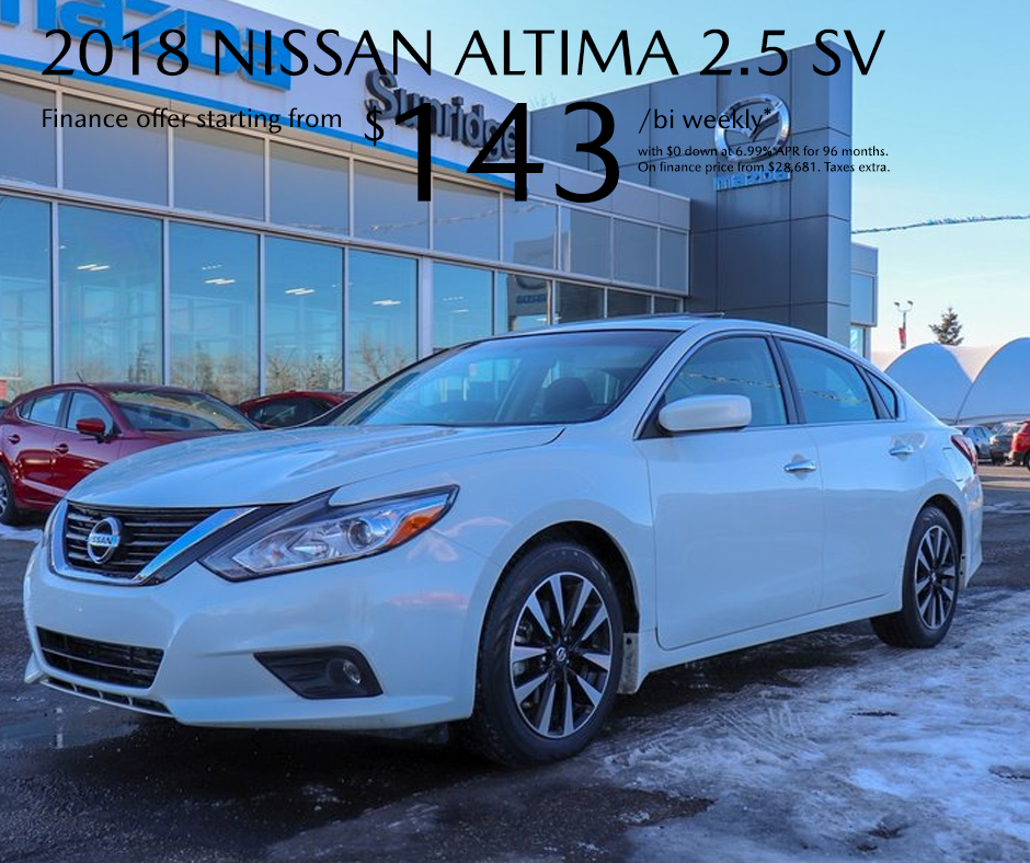 Get a 2018 Nissan Altima today!