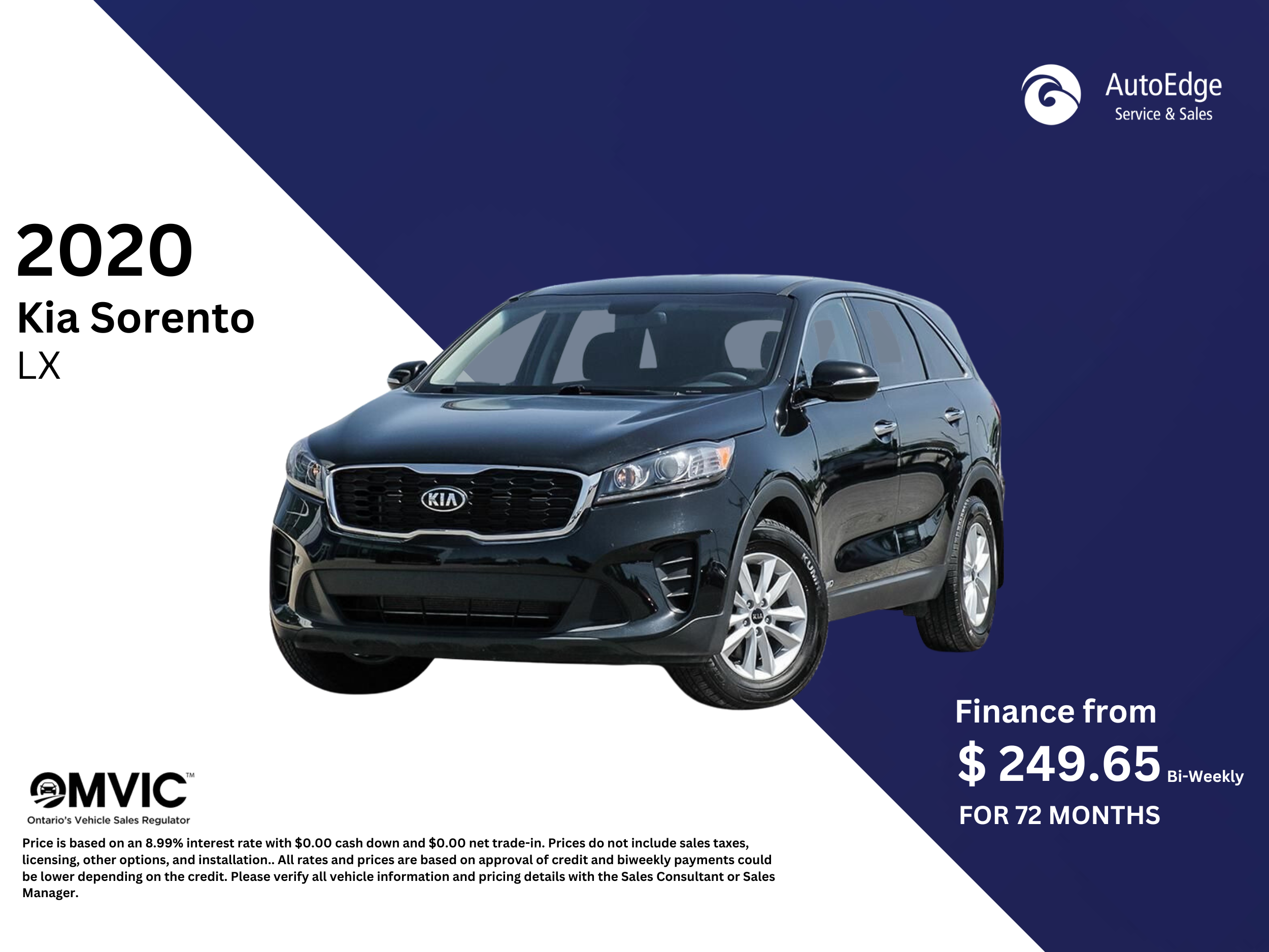 2020 Kia Sorento LX Tony Graham AutoEdge in Ottawa