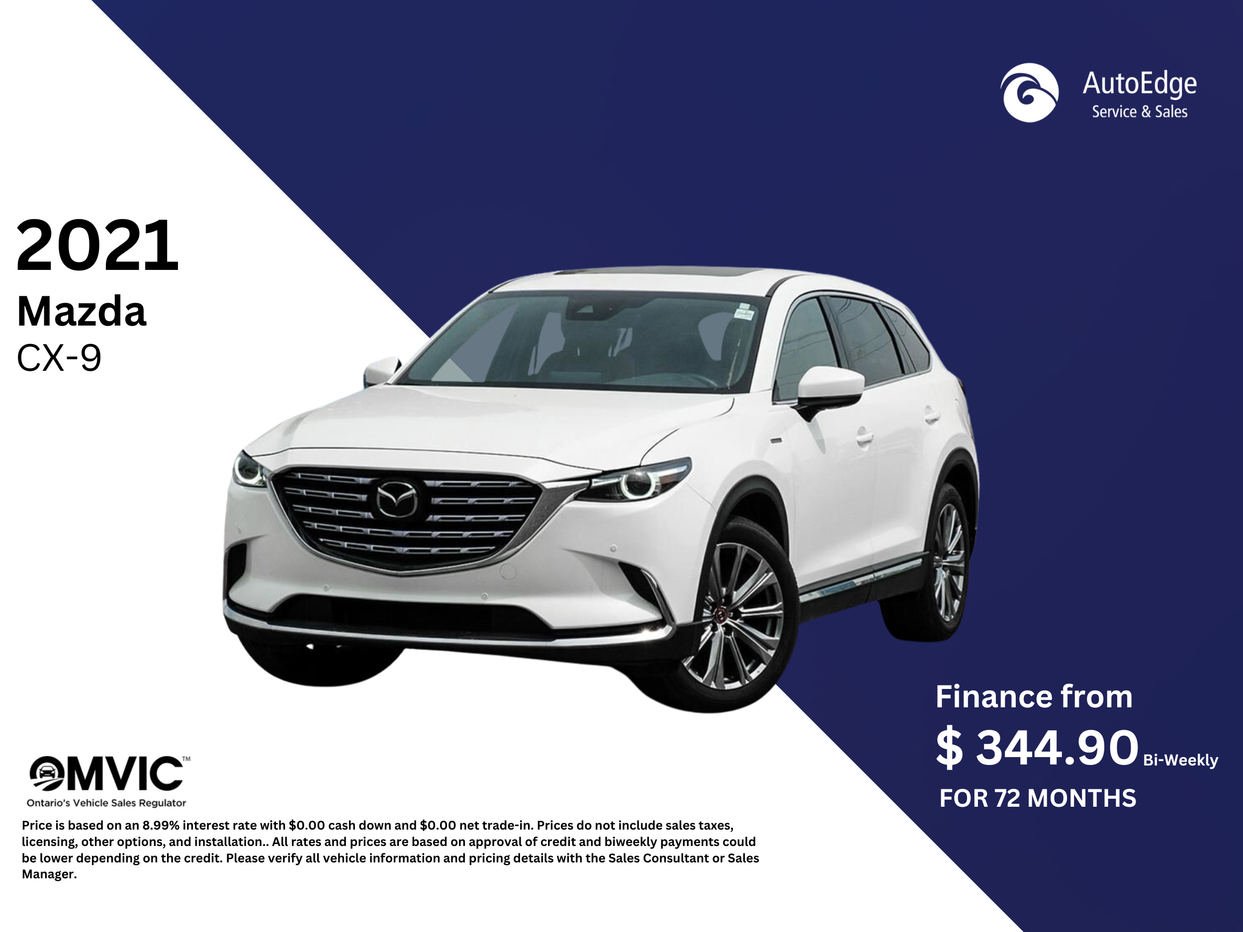 2021 Mazda CX9 Tony Graham AutoEdge in Ottawa