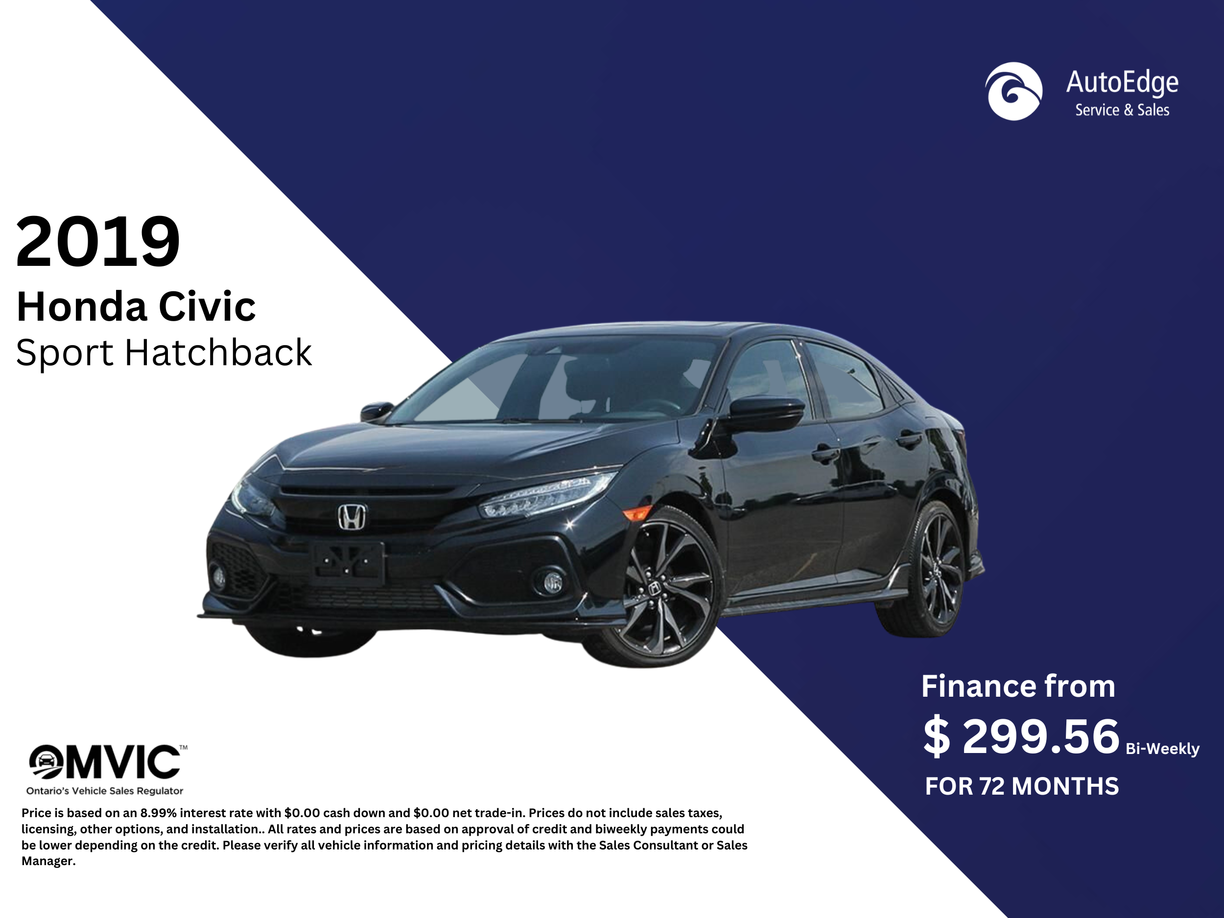 2019 Honda Civic Sport Touring Tony Graham AutoEdge in Ottawa