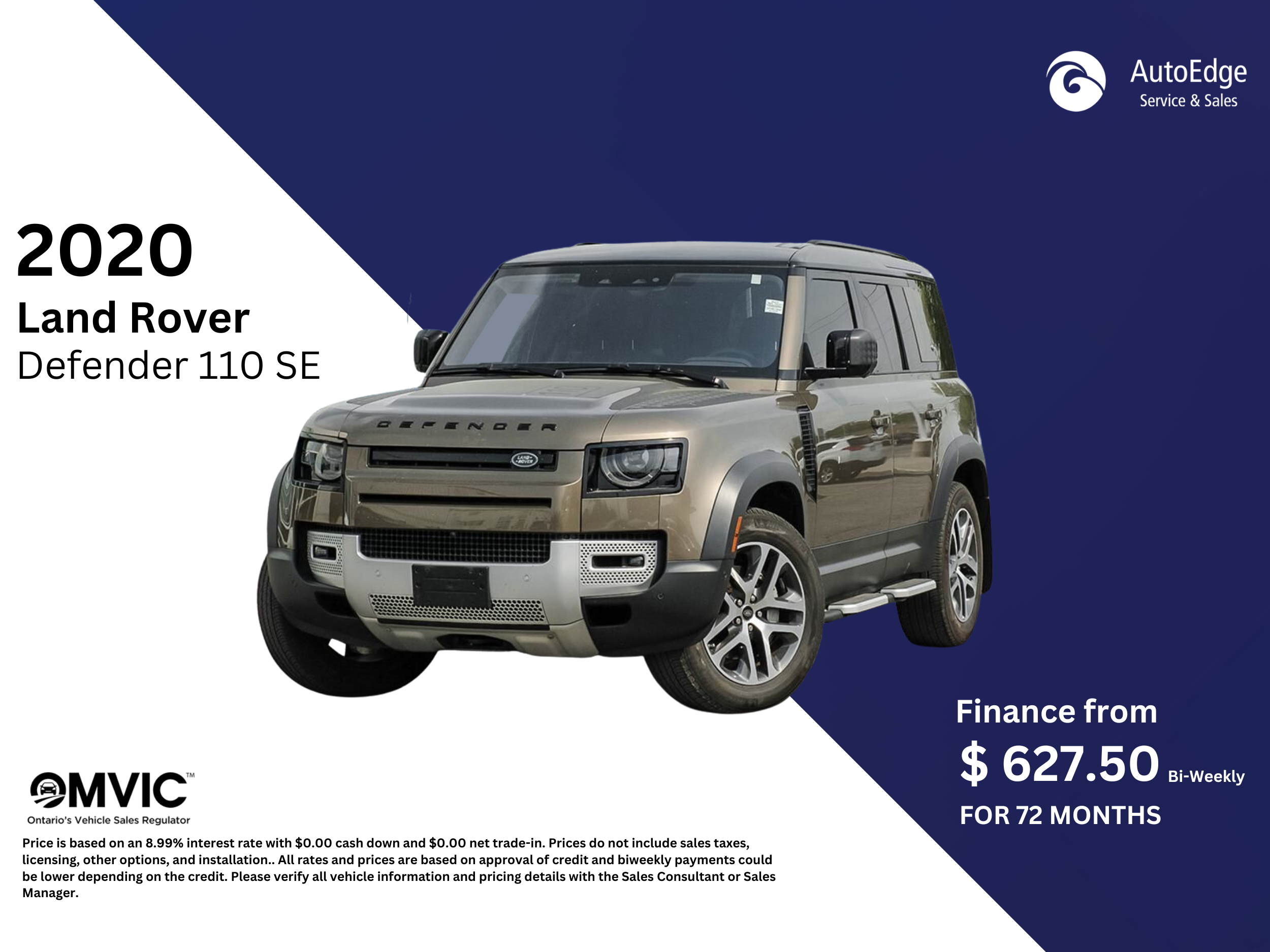 2020 Land Rover Defender 110 SE Tony Graham AutoEdge in Ottawa