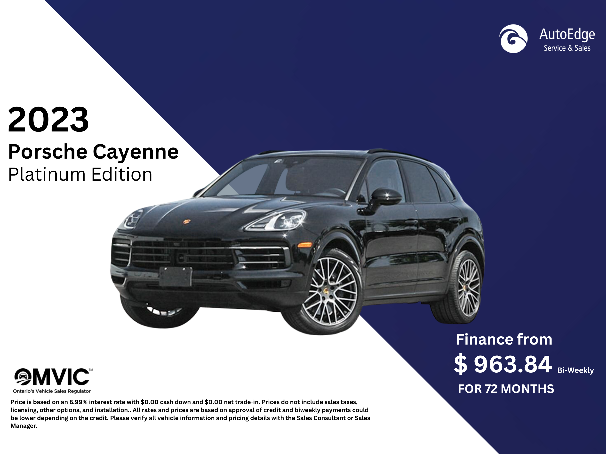 2023 Porsche Cayenne Platinum Edition Tony Graham AutoEdge in Ottawa